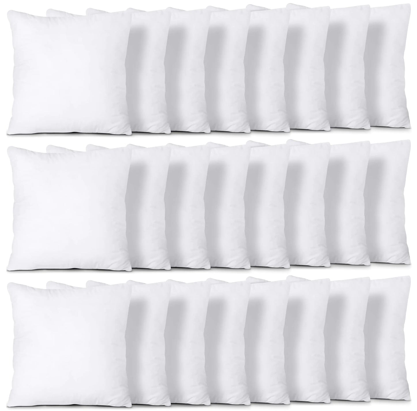 Utopia Bedding Throw Pillows (Set of 24 White) 18 x 18 Inches Pillows for Sofa Bed and Couch Decorative Stuffer Pillows