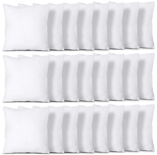 Utopia Bedding Throw Pillows (Set of 24 White) 18 x 18 Inches Pillows for Sofa Bed and Couch Decorative Stuffer Pillows